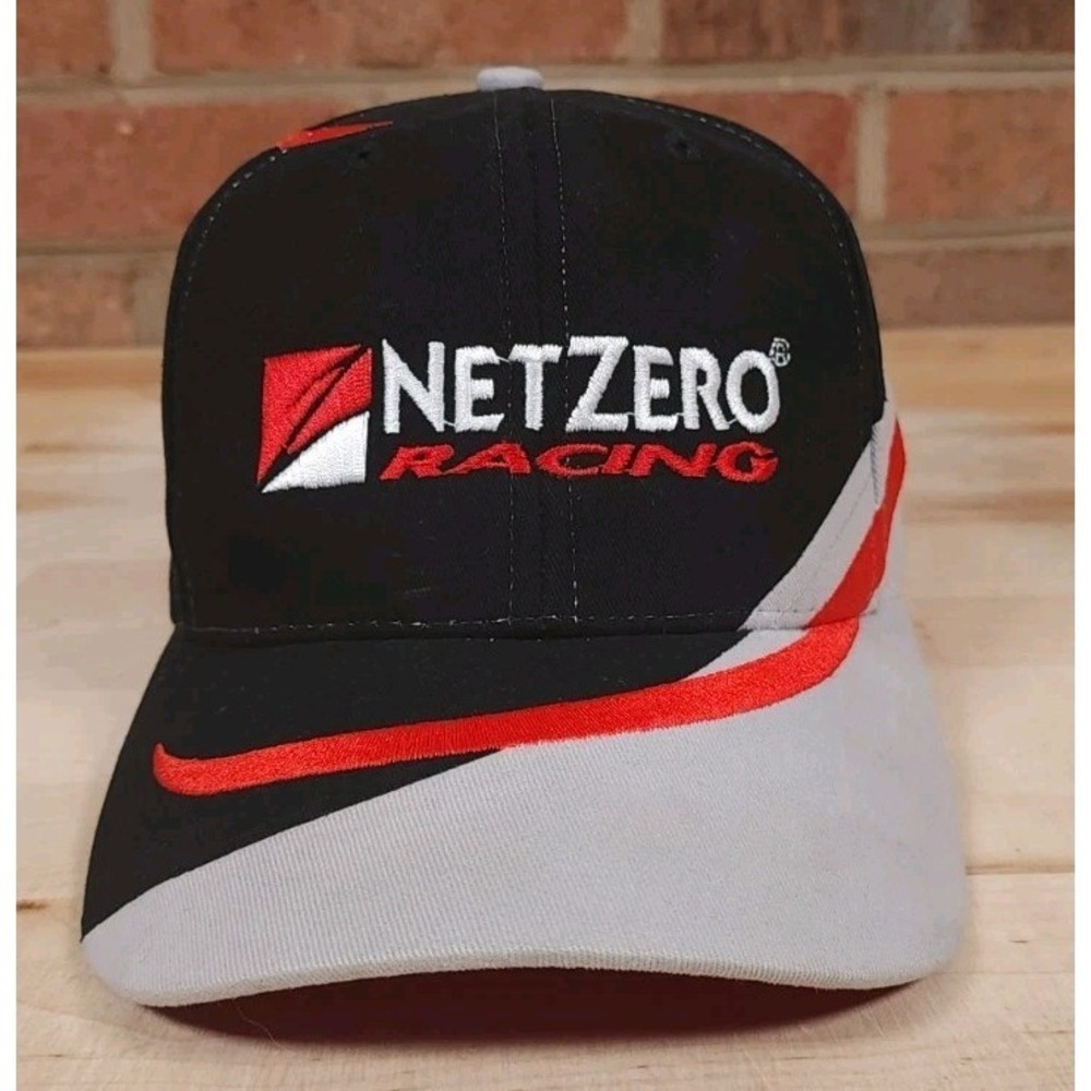 Ward Burton Netzero #0 Red Black Strapback Hat Cap Nascar